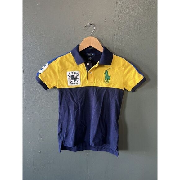 Polo Ralph Lauren Youth Boys Blue Short Sleeve Polo Shirt Size 7 - Picture 1 of 3